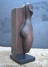 Load image into Gallery viewer, History Egyptian Torso of Queen Nefertiti 12.25&quot; 2 Tone  Sculpture museum reproduction art 12&quot; www.Neo-Mfg.com home decor relief
