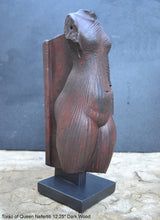 Load image into Gallery viewer, History Egyptian Torso of Queen Nefertiti 12.25&quot; 2 Tone  Sculpture museum reproduction art 12&quot; www.Neo-Mfg.com home decor relief
