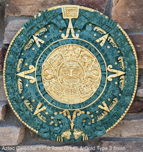 Load image into Gallery viewer, History MAYAN AZTEC CALENDAR Sculptural wall relief plaque 17&quot; www.Neo-Mfg.com
