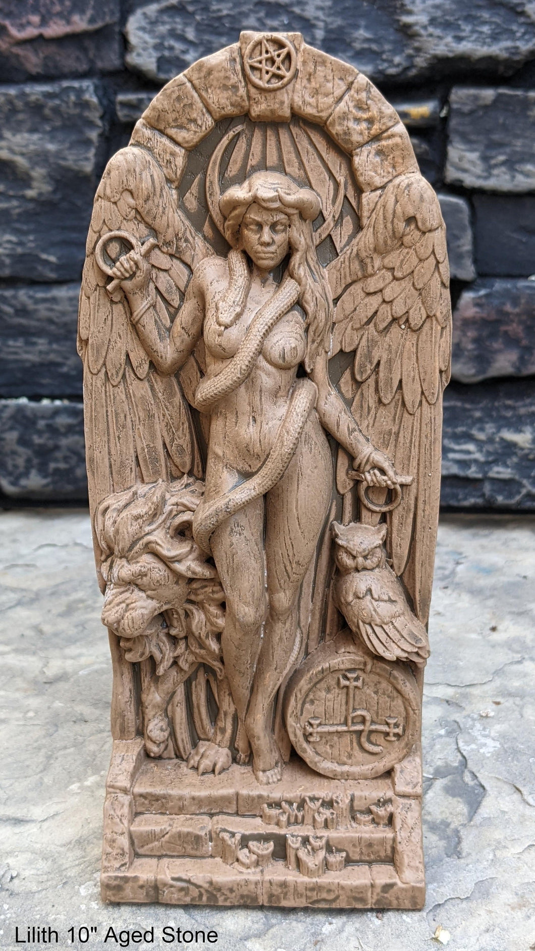 Babylonian Lilith Mesopotamia Sculptural wall relief carving plaque www.Neo-Mfg.com 10