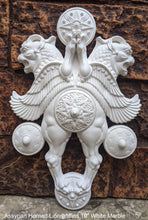 Load image into Gallery viewer, Assyrian Horned Lion griffin Persian Persepolis art Sculpture wall plaque relief www.Neo-Mfg.com 10&quot;
