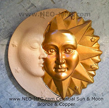 Load image into Gallery viewer, Sun &amp; Moon Harmony Wall sculpture plaque 15.5&quot; 2 tone finish Neo-Mfg

