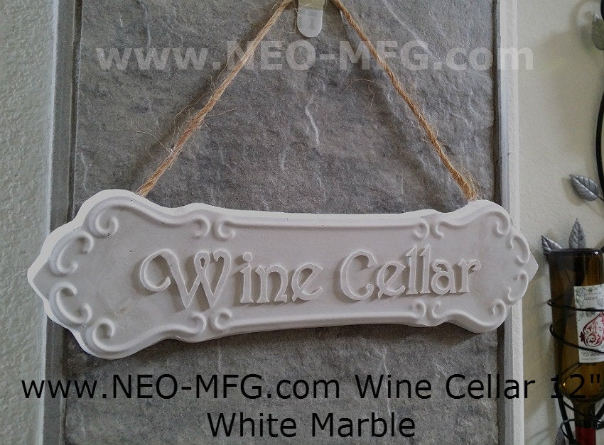 Decor WINE CELLAR wall plaque sign 12" www.Neo-Mfg.com