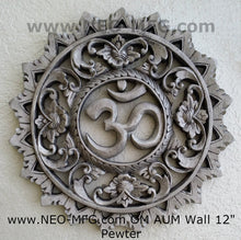 Load image into Gallery viewer, Religious OM AUM Nameste Carved Sculpture Statue Plaque 12&quot; Neo-Mfg c6

