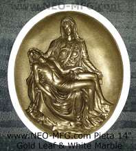 Load image into Gallery viewer, Pieta Wall Sculpture After the original by Michelangelo 14.5&quot; tall Neo-Mfg
