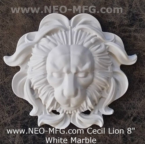 Cecil African lion memorial wall Sculpture plaque 8" Tribute www.Neo-Mfg.com