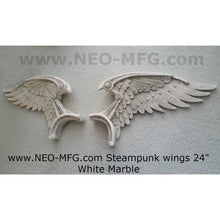 Load image into Gallery viewer, Angel Wings STEAMPUNK wall sculpture statue plaque www.Neo-Mfg.com 24&quot; wide 2pc
