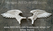 Load image into Gallery viewer, Angel Wings STEAMPUNK wall sculpture statue plaque www.Neo-Mfg.com 24&quot; wide 2pc
